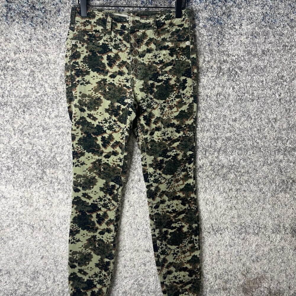 Pilcro Pants Womens‎ 28 Camo Corduroy High Rise Skinny Button Fly Anthropologie